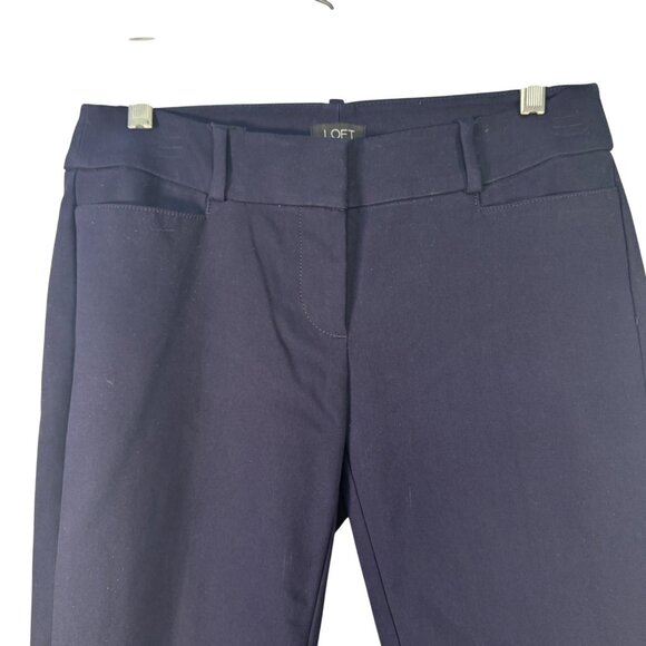 Loft Womens Curvy Skinny Ankle Pants Navy Size 0P Cotton/Polyester Blend - Picture 2 of 7